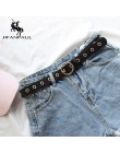 JIFANPAUL Ladies luxury brand modny pasek ze sprzączką ze stopu cienki pasek słodka, piękna regulowany pasek odzież dżinsowa pas