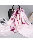 2019 moda chustka satyna jedwabna szalik dla kobiet drukuj szale hidżab kobieta 90*90cm kwadratowe szale i okłady szaliki dla pa