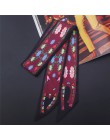 17 kolorów nadruk zwierzęta 2020 nowa torba Skinny Silk szalik dla kobiet luksusowych marek Foulard kobiety krawat moda szale na