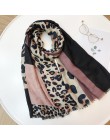 Damskie nowe mody wzór lamparta, patchworkowa wiskoza szalik jesienno-zimowa tłumik z pałąkiem na głowę Foulard Sjaal Wrap hidża