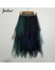 Jielur spódnica z tiulu zaklęcie kolor elastyczny, wysoki talia kobiety tutu do tańca spódnice szyfonowa nieregularne halka loli