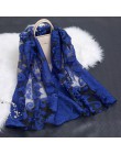 90-180 cm kobiet symulacja Silk Cut Flower szalik szaliki dziewczyny haft dziki ochrony przeciwsłonecznej szal dorosłych długo h