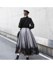 [EAM] 2020 nowa wiosna lato wysoka talia czarny 5 warstwy Mesh Stitc Temperament pół ciała spódnica kobiety moda fala JT136