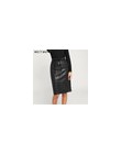 WOTWOY jesienne biuro Lady Faux Leather Women spódnica 2020 formalne wysokiej talii Midi spódnica ołówkowa do kolan kieszeń na p