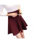 Nowa damska spódnica z dzianiny jesienno-zimowa seksowna jednolity wysoki stan krótkie spódniczki parasol plisowana spódnica dam