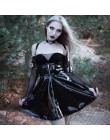 Goth Dark solidna skóra spódnice Vintage Zipper plisowana szczupła gotycka spódnica Lady Trendy wysokiej talii czarna krótka spó