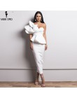 Missord 2020 kobiety Sexy Bodycon Off Shoulder bandażowy sukienki kobiece Ruffles Backless elegancki klub letnia sukienka Vestid