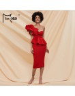 Missord 2020 kobiety Sexy Bodycon Off Shoulder bandażowy sukienki kobiece Ruffles Backless elegancki klub letnia sukienka Vestid