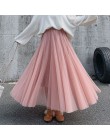 Długa spódnica tutu tiulowa rozkloszowana z halką gumą w talii damska młodzieżowa dziewczęca modna