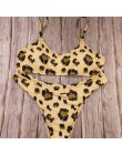 Seksowne Bikini stroje kąpielowe kobiety Leopard serpentynowy nadruk Bikini dwuczęściowy strój kąpielowy Biquini stałe pływanie 
