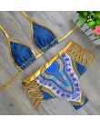 2020 nowy afrykański nadruk dwuczęściowy strój kąpielowy Bikini Set Sexy geometryczny strój kąpielowy strój kąpielowy złoty wyso