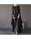 2019 lato jesień Plus rozmiar sukienki kobiety 4xl 5xl luźna długa sukienka vintage koszula w stylu boho sukienka suknia w stylu