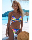 2020 seksowne Bikini kwiecisty nadruk potargane Bikini stroje kąpielowe kobiety kobieta strój kąpielowy brazylijski Biquini Beac