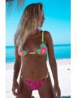 2020 seksowne Bikini kwiecisty nadruk potargane Bikini stroje kąpielowe kobiety kobieta strój kąpielowy brazylijski Biquini Beac
