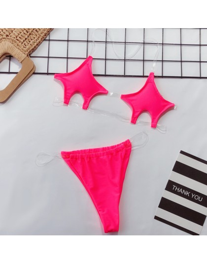 OMKAGI mikrobikini 2019 stroje kąpielowe kobiety Sexy stałe Biquinis seksi bikini Set strój kąpielowy kostium kąpielowy strój ką