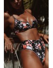 Ellolace Flower Print kostium kąpielowy damski Bikini czarny stroje kąpielowe kobiety kostium kąpielowy Bikini 2020 moda strój k