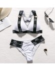 In-x Sexy zestaw bikini push-up list drukuj kostium kąpielowy damski bandaż czarny stroje kąpielowe kobiety Biquini pływanie str