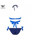 NAKIAEOI 2019 seksowne Bikini kobiety strój kąpielowy Push Up stroje kąpielowe Criss wiązany komplet Bikini strój kąpielowy stró