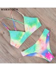 RXRXCOCO seksowna z wiązaniami Bikini 2020 strój kąpielowy stroje kąpielowe kobiety stringi zestaw Bikini Push Up damski strój k