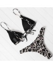 OMKAGI Bikini wysokie cięcie Leopard Bikini Set strój kąpielowy kostiumy kąpielowe Push Up stroje kąpielowe Bikini 2020 Mujer st