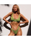 2020 Sexy strój kąpielowy kobiety Bikini Push-up usztywniany stanik bandażowy zestaw Bikini Triangle stroje kąpielowe strój kąpi