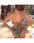 Miyouj seksowna kokardka Bandeau Bikini 2019 drukuj Leopard strój kąpielowy bandaż strój kąpielowy kobiety stroje kąpielowe Biqu