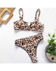 Nowy Leopard strój kąpielowy wysokiej talii Bikini kobiety stroje kąpielowe dwuczęściowy zestaw Bikini kąpiel nadruk z wężem str