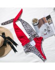 Bikinx wysokiej talii stroje kąpielowe kobiety kąpiących Leopard sexy kostium kąpielowy damski klamry pasa bikini 2020 mujer pus
