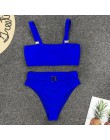 Bikini Set wysokiej talii kobiety seksowne stroje kąpielowe pasy strój kąpielowy pływanie Bikini Mujer brazylijski strój kąpielo