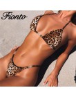 2019 Lady Sexy Leopard Bikini 2019 zestaw mikro Bikini Push Up stringi Biquini strój kąpielowy z wysokim stanem kobiety Mini str