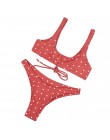 ZTVitality seksowne bikini 2020 New Arrival Dot bikini usztywniany biustonosz String stroje kąpielowe kobiety niskiej talii stró