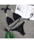 Diamentowe bikini biały rhinestone bikini Braizilian stroje kąpielowe kobiet strappy strój kąpielowy kobiety kryształ bikini zes