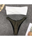 Nowy sexy bandeau błyszczący brokat Bikini 2019 kobiet stroje kąpielowe damski strój kąpielowy dwuczęściowy zestaw Bikini kąpiel