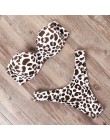 Bikini Sexy 2020 Leopard Bandeau Bikini Set kostium kąpielowy stroje kąpielowe kobiety strój kąpielowy Maillot De Bain Femme pus