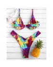 ZAFUL Bikini Tie barwnik fiszbiny wysokie nogi Bikini Set paski Spaghetti strój kąpielowy estetyczne Sexy strój kąpielowy kobiet