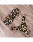 Bikini Sexy 2020 Leopard Bandeau Bikini Set kostium kąpielowy stroje kąpielowe kobiety strój kąpielowy Maillot De Bain Femme pus