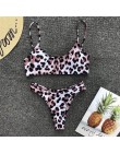 OMKAGI Bikini 2020 Leopard Bikini brazylijski pływanie kobiet kostiumy kąpielowe Sexy push up strój kąpielowy zestaw mikro Bikin