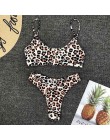 OMKAGI Bikini 2020 Leopard Bikini brazylijski pływanie kobiet kostiumy kąpielowe Sexy push up strój kąpielowy zestaw mikro Bikin