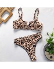 OMKAGI Bikini 2020 Leopard Bikini brazylijski pływanie kobiet kostiumy kąpielowe Sexy push up strój kąpielowy zestaw mikro Bikin