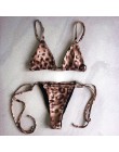 Sexy Leopard Bikini 2020 Halter strój kąpielowy kobiety stroje kąpielowe bandeau kobiet zestaw mikro Bikini brazylijski strój ką