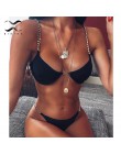 Sexy ring bikini set strój kąpielowy z wysokim stanem kobiety push up kostium kąpielowy głęboki dekolt biały kostium kąpielowy d