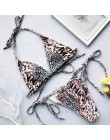 Sexy Leopard Bikini 2020 Halter strój kąpielowy kobiety stroje kąpielowe bandeau kobiet zestaw mikro Bikini brazylijski strój ką