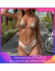 Miyouj 2020 Sexy Bikini kobiet mikro fałdy stroje kąpielowe kobiety High Cut Bikini Set String strój kąpielowy dla kobiet biały 