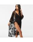 2020 nowa seksowna koronka haftowane okrycie plażowe Up kobiety strój kąpielowy bikini Cover Up Beach Dress Cardigan tuniki kost