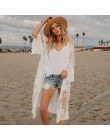 2020 nowa seksowna koronka haftowane okrycie plażowe Up kobiety strój kąpielowy bikini Cover Up Beach Dress Cardigan tuniki kost