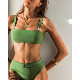 2020 stroje kąpielowe kobiety strój kąpielowy seksowne bikini zestaw jednolity wysoki stan strój kąpielowy brazylijski stroje ką