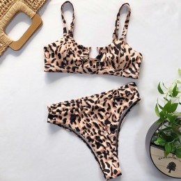 OMKAGI stroje kąpielowe damskie Bikini Micro 2020 Sexy Push Up strój kąpielowy Leopard Bikini zestaw strój kąpielowy pływanie Ma