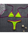 In-x seksowne bikini mikro zestaw 2020 Neon zielony kostium kąpielowy damski trójkąt stroje kąpielowe kobiety lato mini strój ką