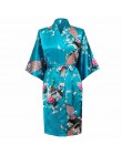 Duży rozmiar XXXL suknia damska Kimono szlafrok z paskiem drukuj piżama w kwiaty seksowna koszula nocna bielizna nocna Lady prez