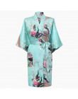 Duży rozmiar XXXL suknia damska Kimono szlafrok z paskiem drukuj piżama w kwiaty seksowna koszula nocna bielizna nocna Lady prez